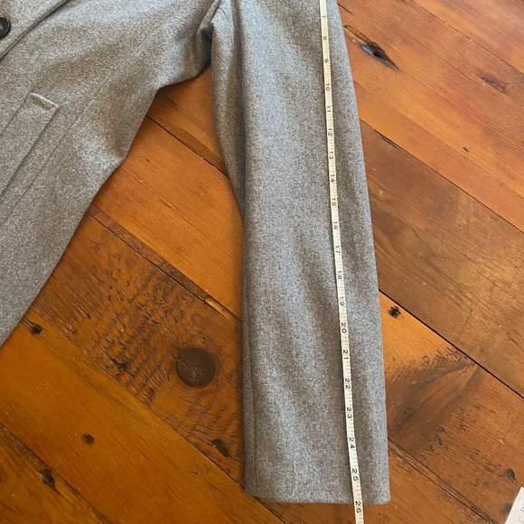OLD NAVY GRAY WOOL BLEND PEA COAT SZ MED /TALL LIKE NEW - Picture 6 of 7